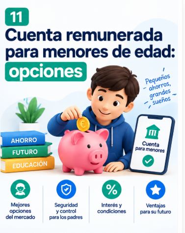 Cuenta remunerada para menores de edad: opciones disponibles