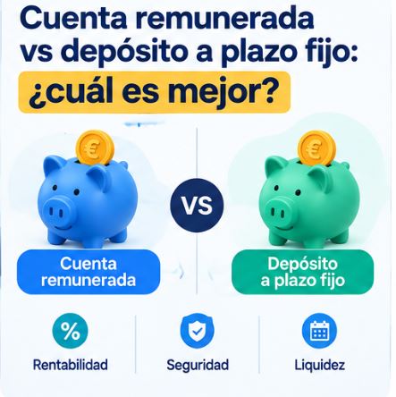 Cuenta remunerada vs depósito a plazo fijo: ¿cuál es mejor?