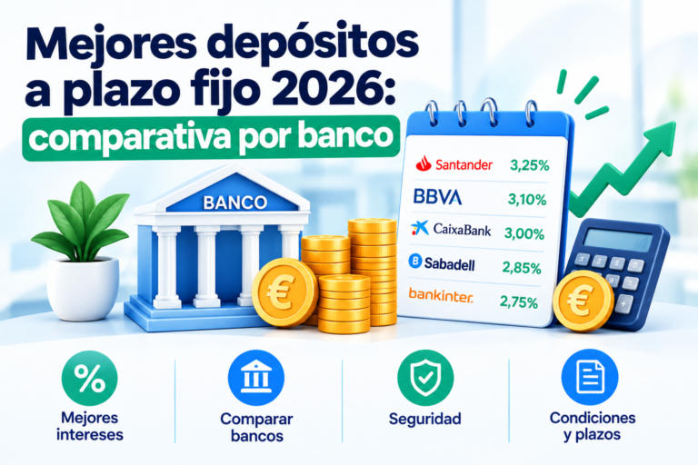 Mejores depósitos a plazo fijo 2026: comparativa por banco