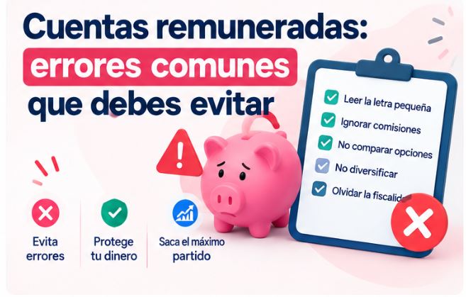 Cuentas remuneradas: errores comunes que debes evitar