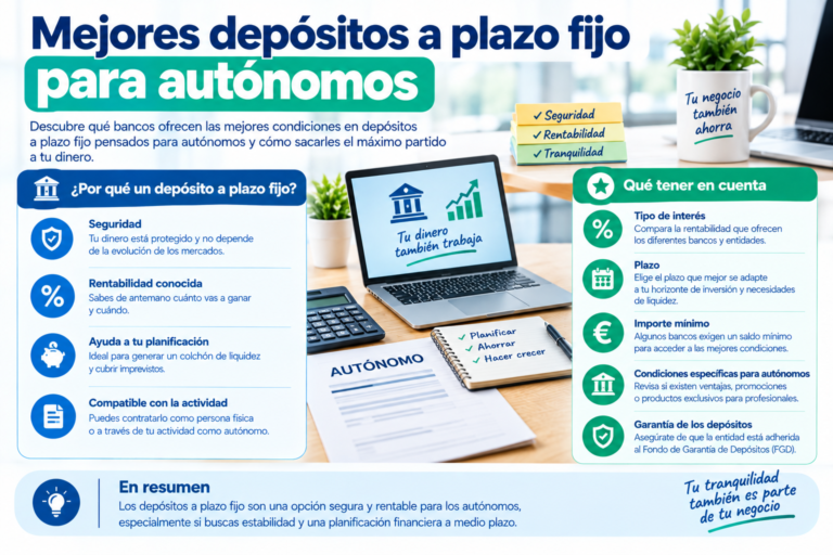 Mejores depósitos a plazo fijo para autónomos