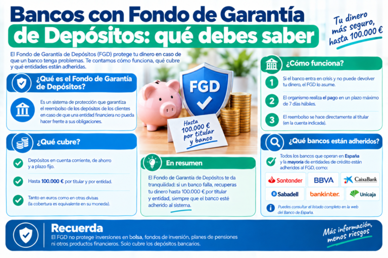 Bancos con Fondo de Garantía de Depósitos: qué debes saber