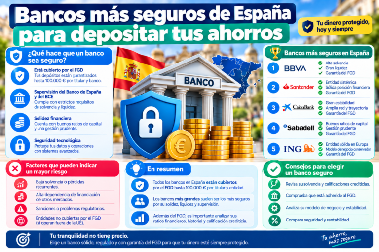 Bancos más seguros de España para depositar tus ahorros