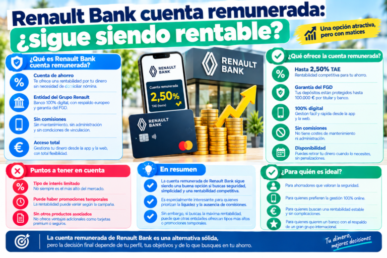 Renault Bank cuenta remunerada: ¿sigue siendo rentable?