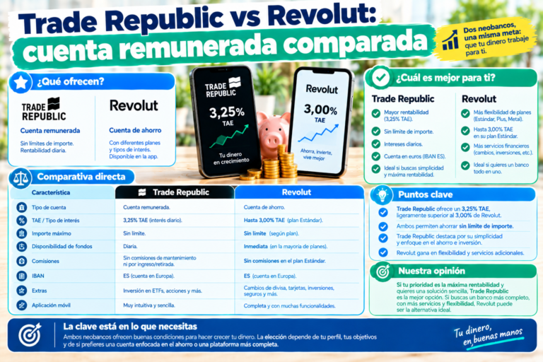 Trade Republic vs Revolut: cuenta remunerada comparada